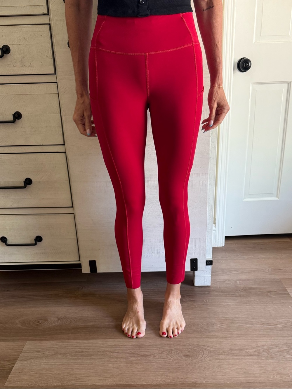 Lululemon High-Waist Red Active Leggings